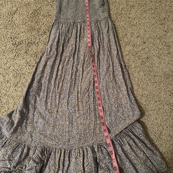 Jessica Simpson Marled Checkered-gingham Tweed Gray maxi dress size xs - Picture 3 of 3